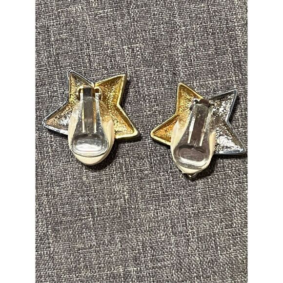 Bundle Sale 3 for $15 | Two-Tone Star Shaped Clip-On Earrings - Picture 6 of 9